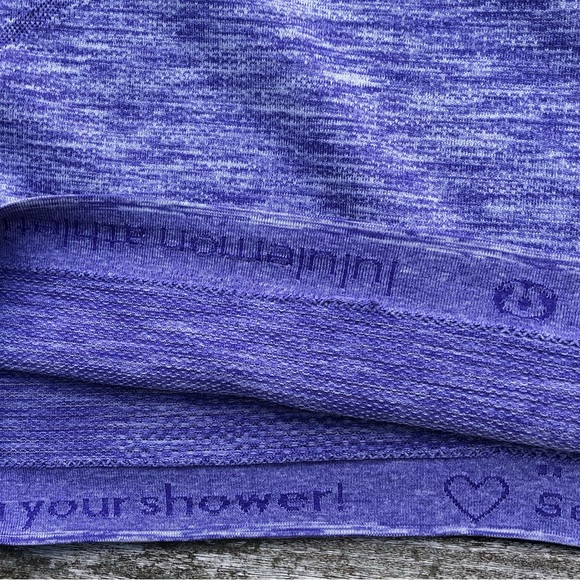 Lululemon Swiftly Tech Racerback Heathered Iris Flower Purple Lavender Size 6 - Picture 9 of 10